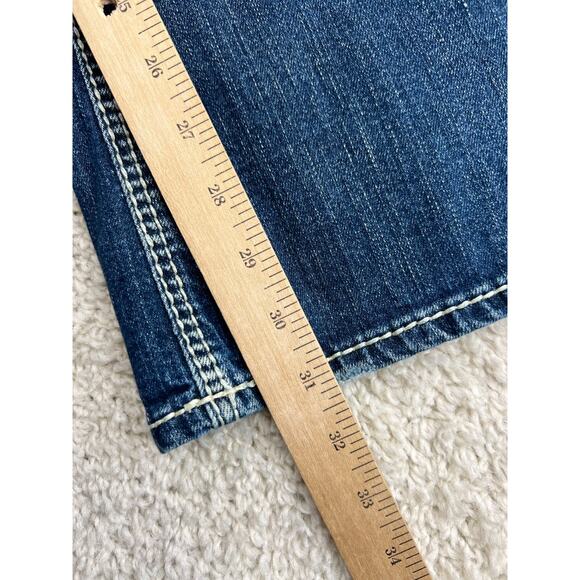 Silver Jeans Co Suki Surplus Bootcut Jeans Womens 31 Blue Low Rise Y2K Flap - Picture 14 of 15